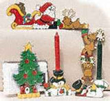 Landhaus-Weihnachts-Holzhandwerksmuster